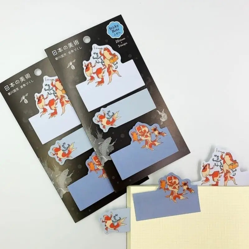Note adesive giapponesi Kingyo di Kuniyoshi