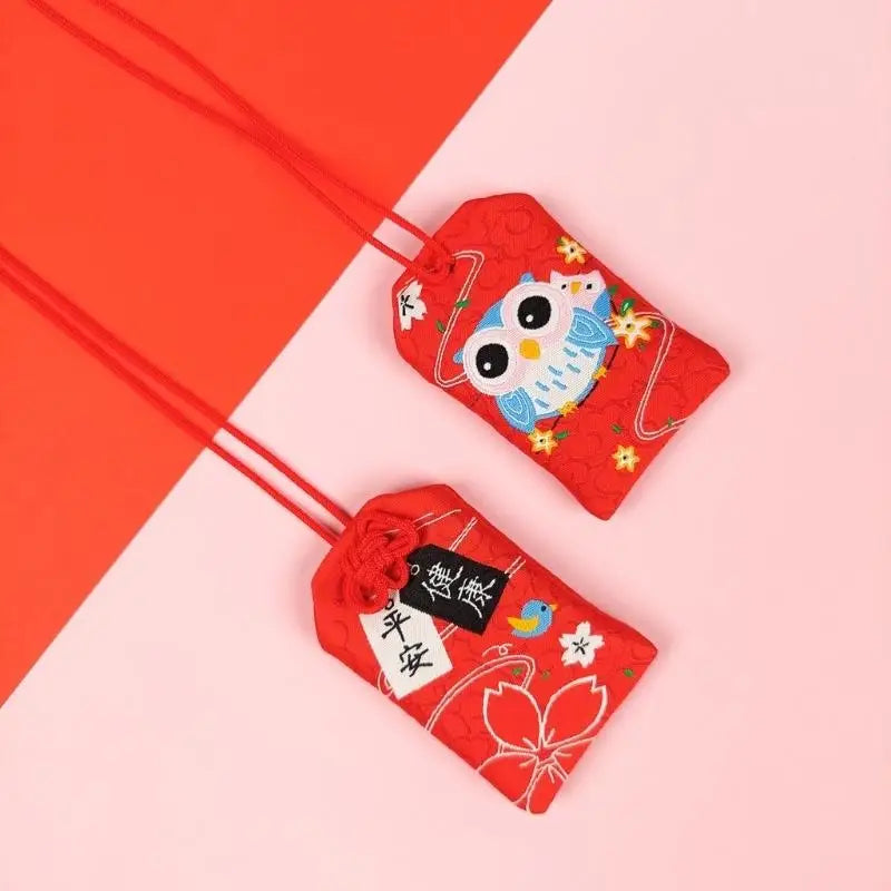 Omamori Kawaii Rosso - Gufo