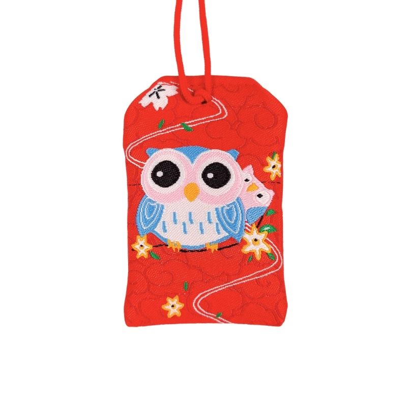 Omamori Rosso - Gufo Kawaii