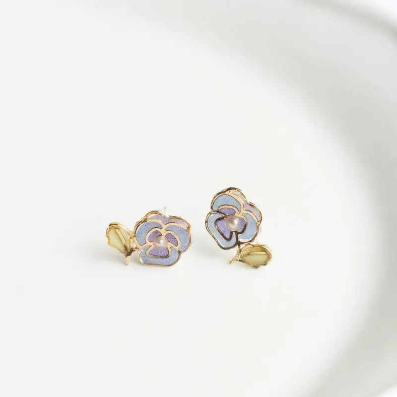Orecchini Pansy - Blu