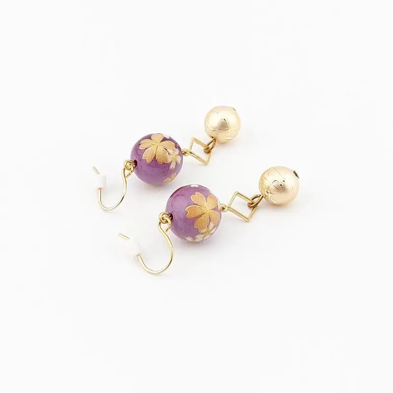 Orecchini giapponesi Cherry Violet