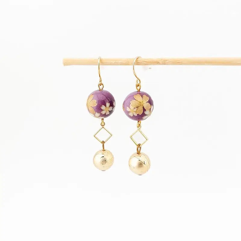 Orecchini giapponesi Cherry Violet