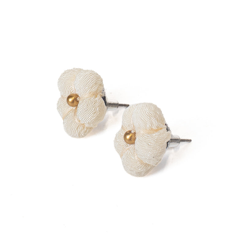 Orecchini Giapponesi - Fiore Bianco