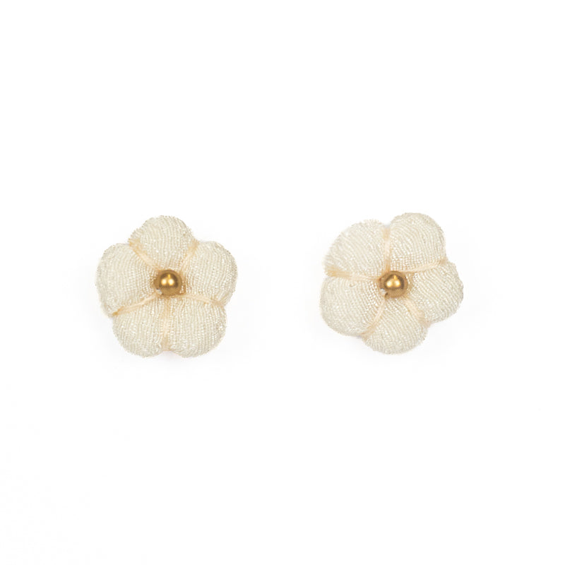 Orecchini Giapponesi - Fiore Bianco