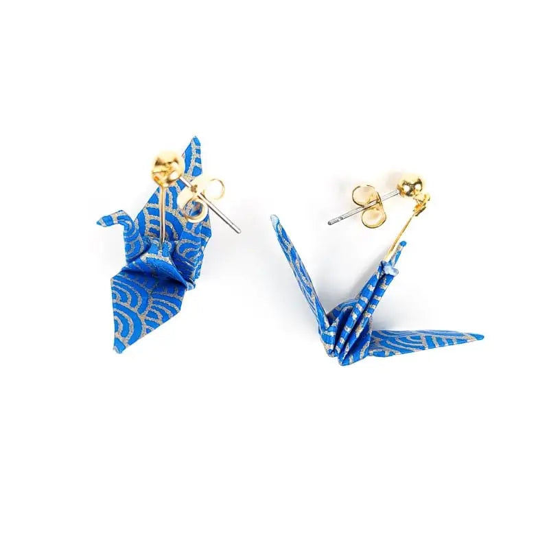 Orecchini Origami blu