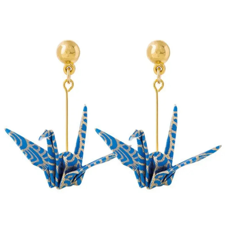 Orecchini Origami blu