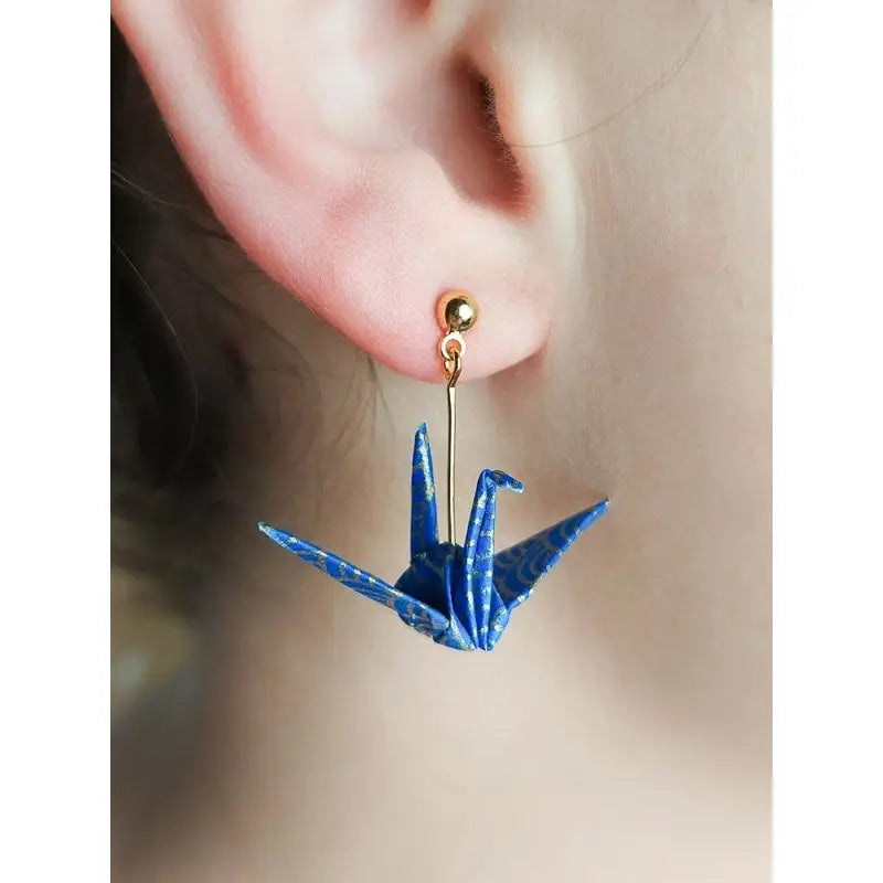 Orecchini Origami blu
