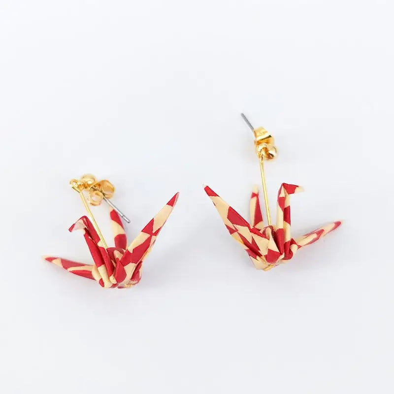Orecchini rossi Origami