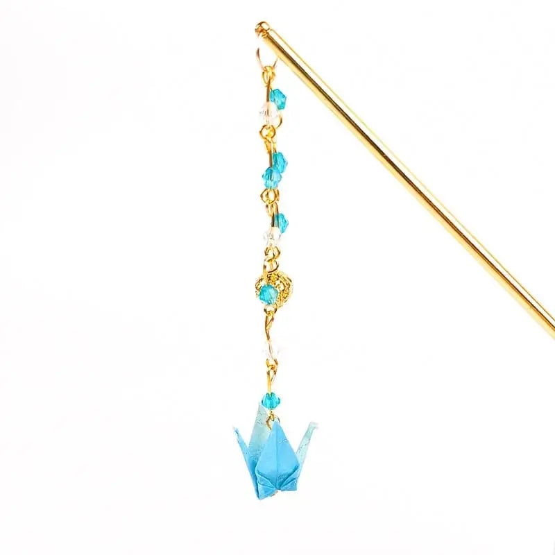Origami giapponese Kanzashi blu