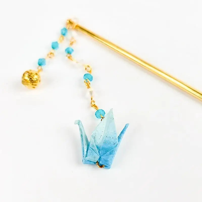 Origami giapponese Kanzashi blu