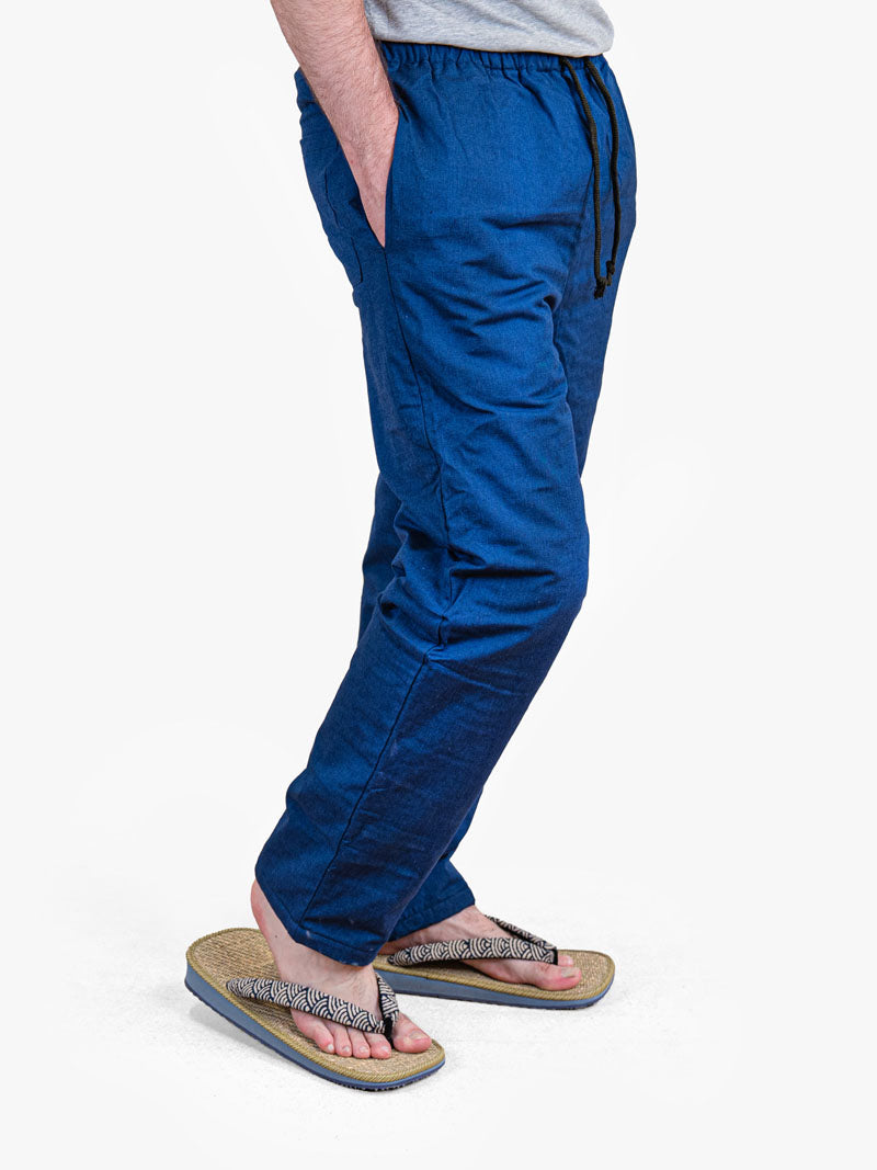 Pantaloni Giapponesi da Uomo – Trapuntati Blu