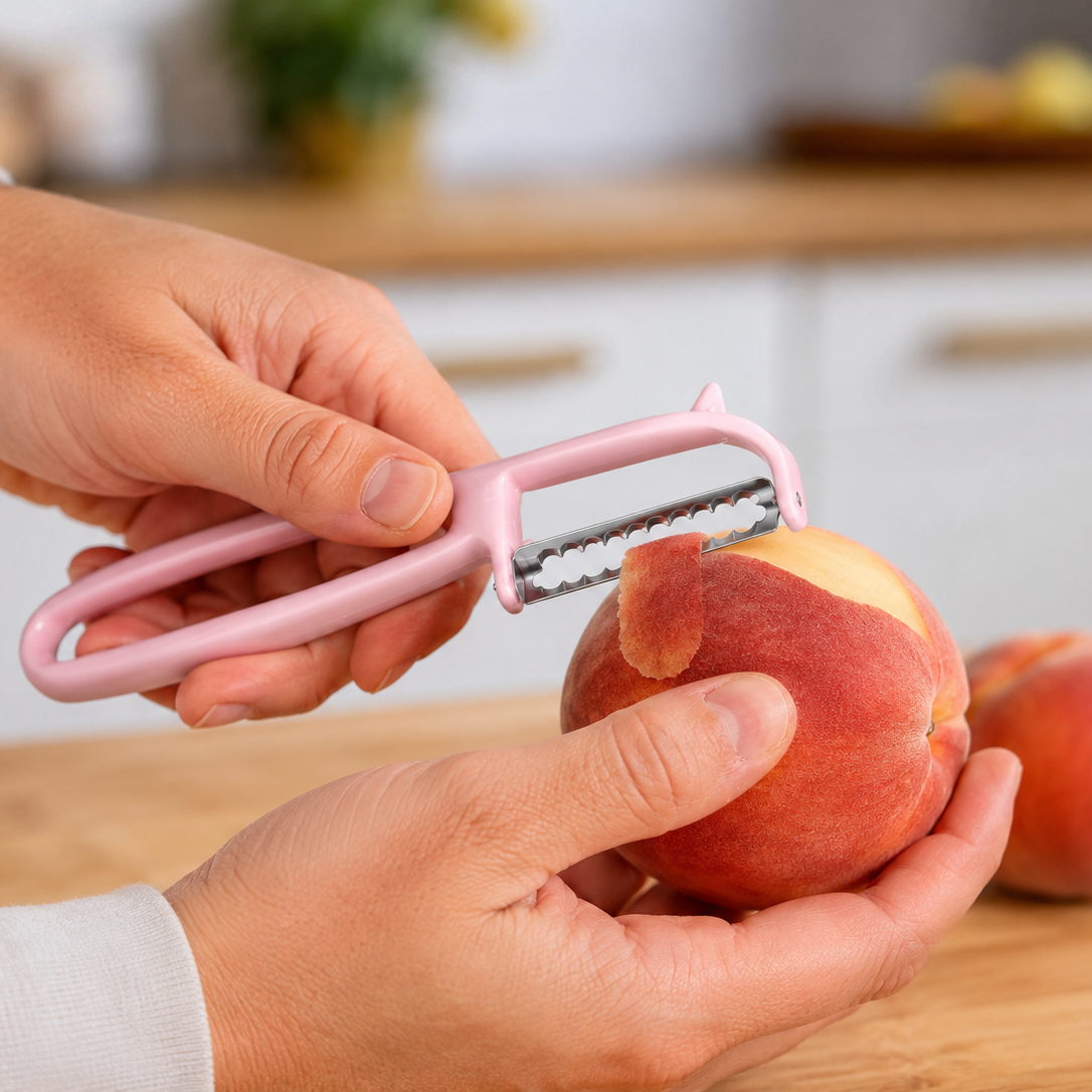 Pelapatate Giapponese con Lama Seghettata per Pesche e Pomodori