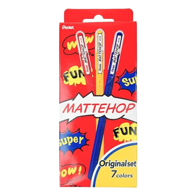 Penne colorate Pentel Mattehop Original Set