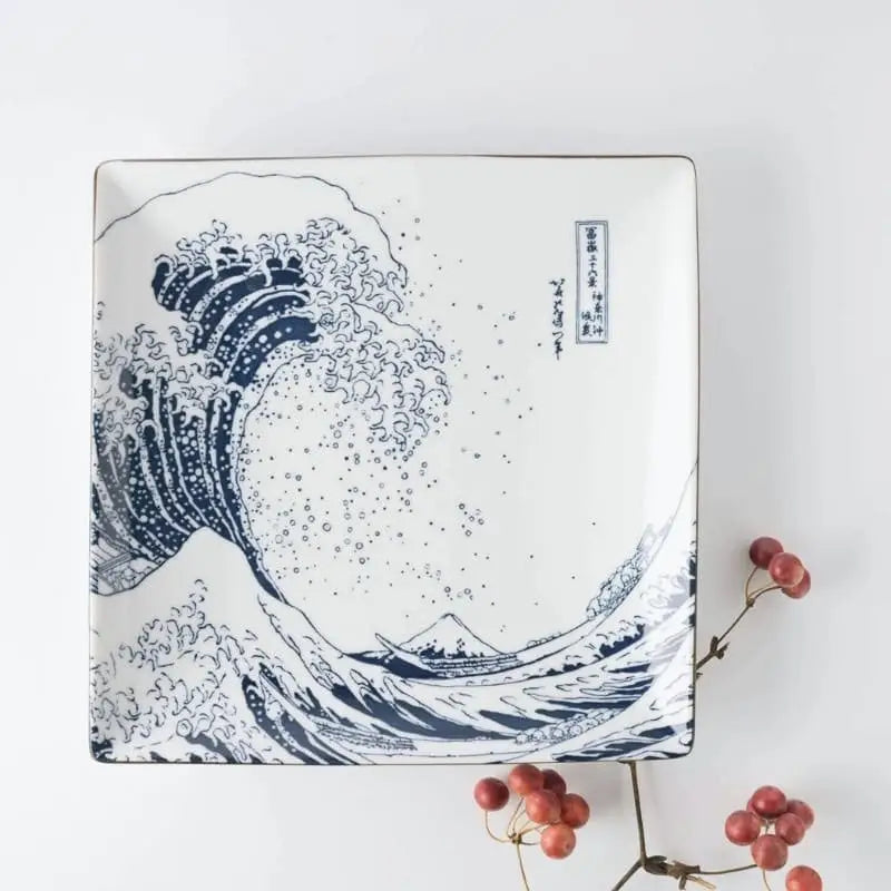 Piatto quadrato giapponese Hokusai