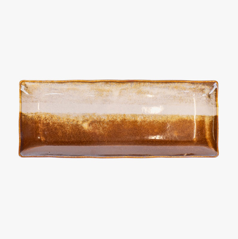 Piatto Rettangolare Giapponese – Marrone