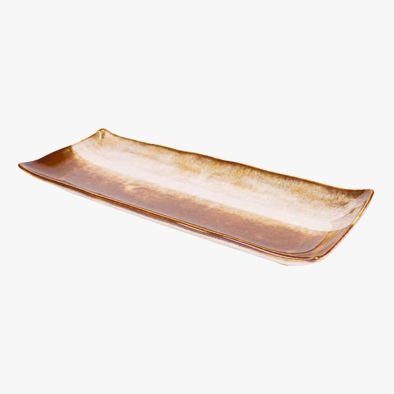 Piatto Rettangolare Giapponese – Marrone