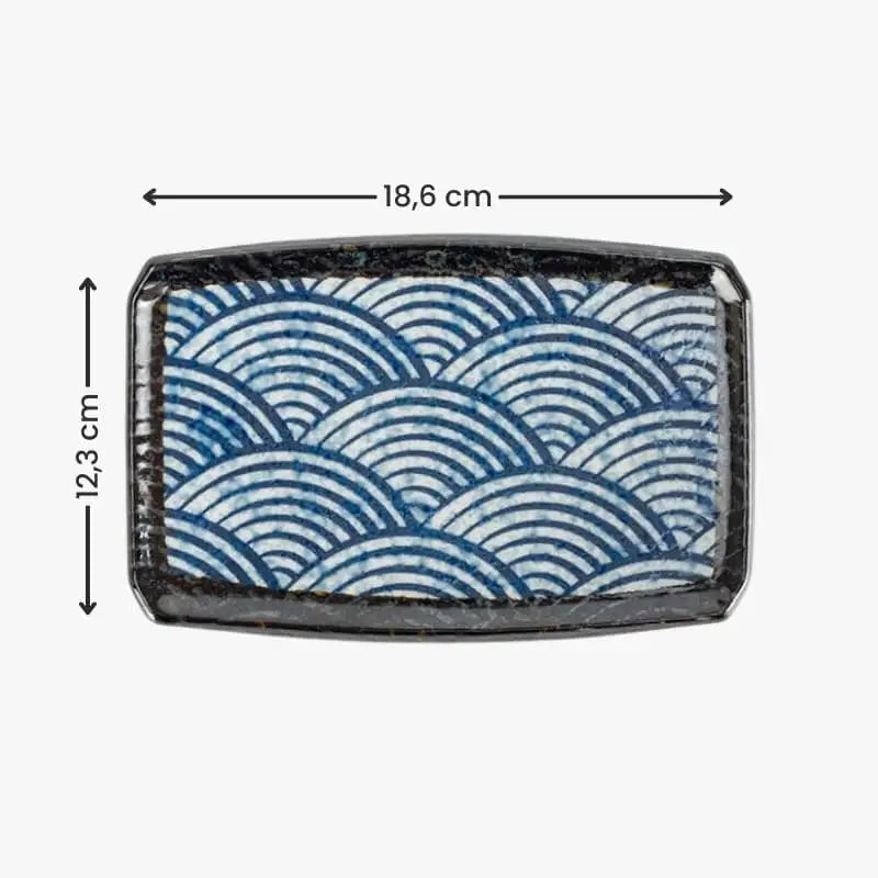 Piatto rettangolare giapponese Nami