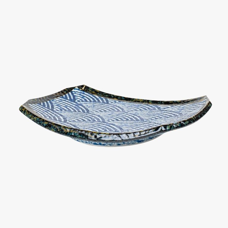 Piatto rettangolare in ceramica Nami