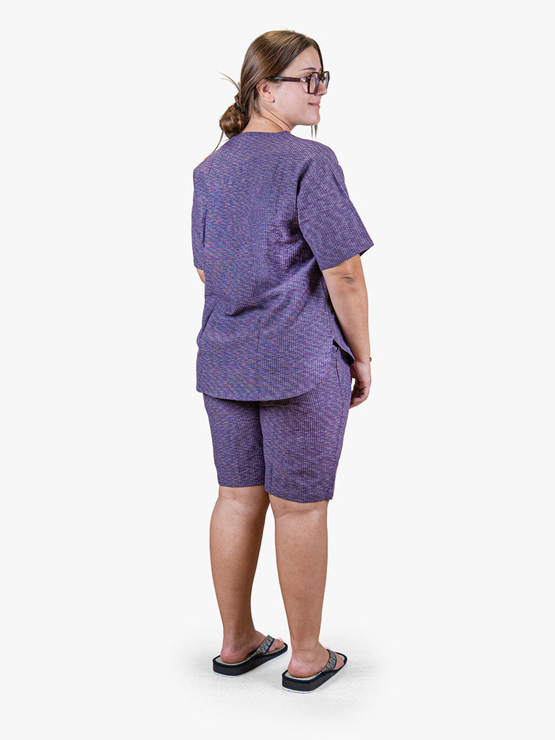 Pigiama Giapponese in Stile Jinbei da Donna – Viola