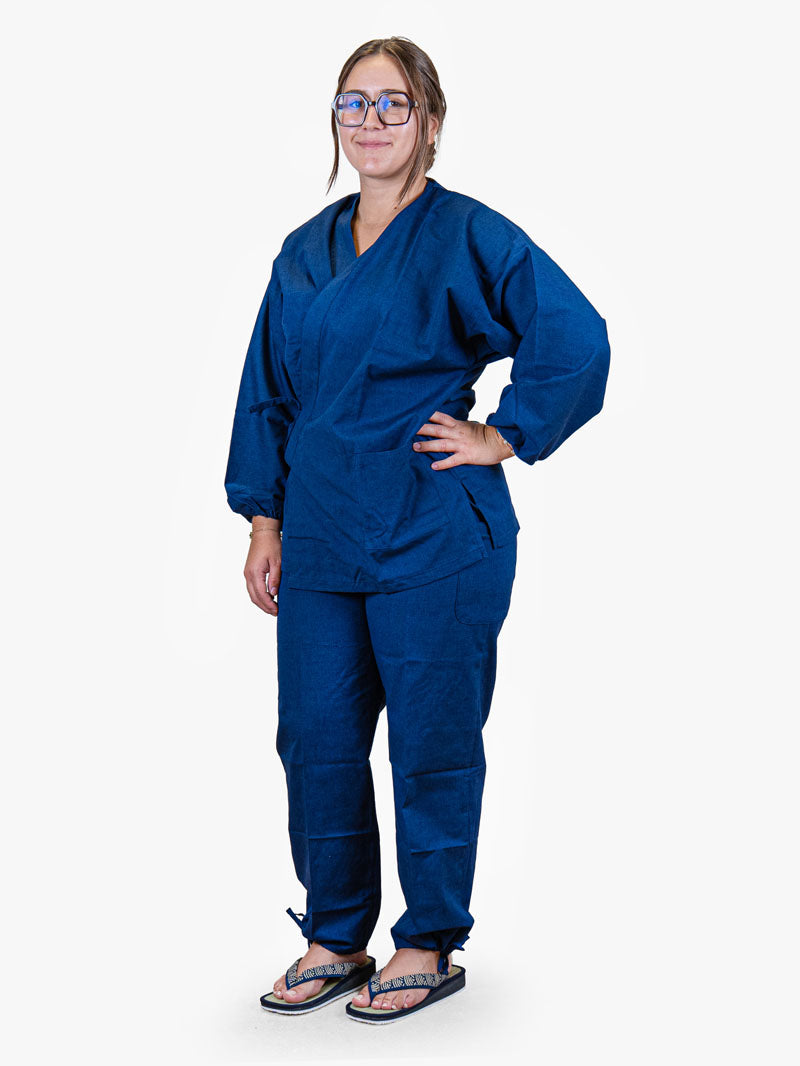 Pigiama Samue Giapponese da Donna – Blu Navy