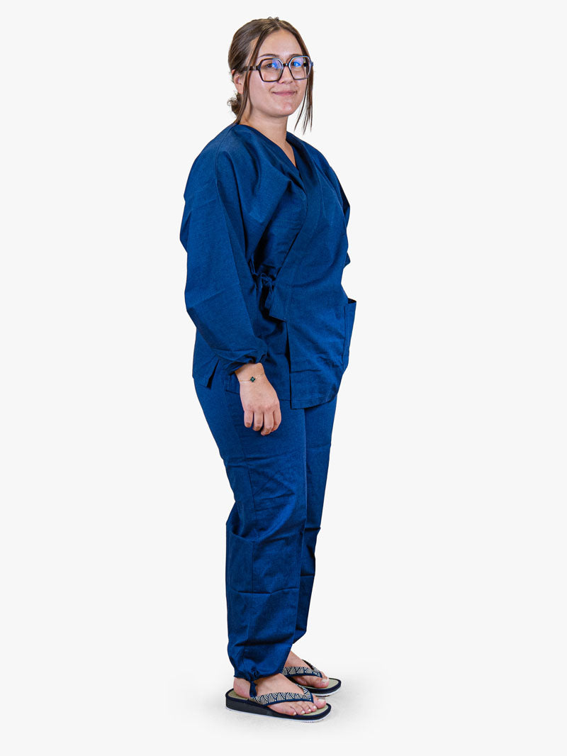 Pigiama Samue Giapponese da Donna – Blu Navy