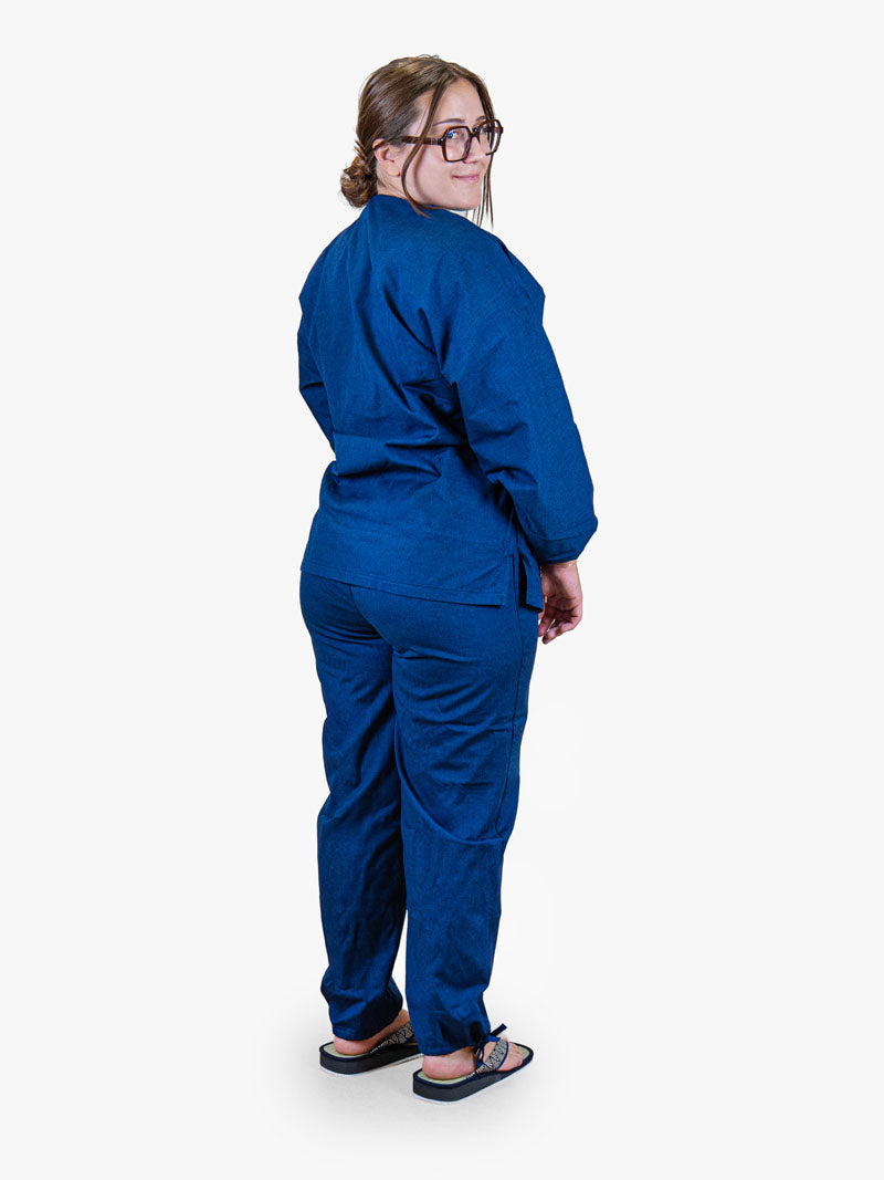 Pigiama Samue Giapponese da Donna – Blu Navy