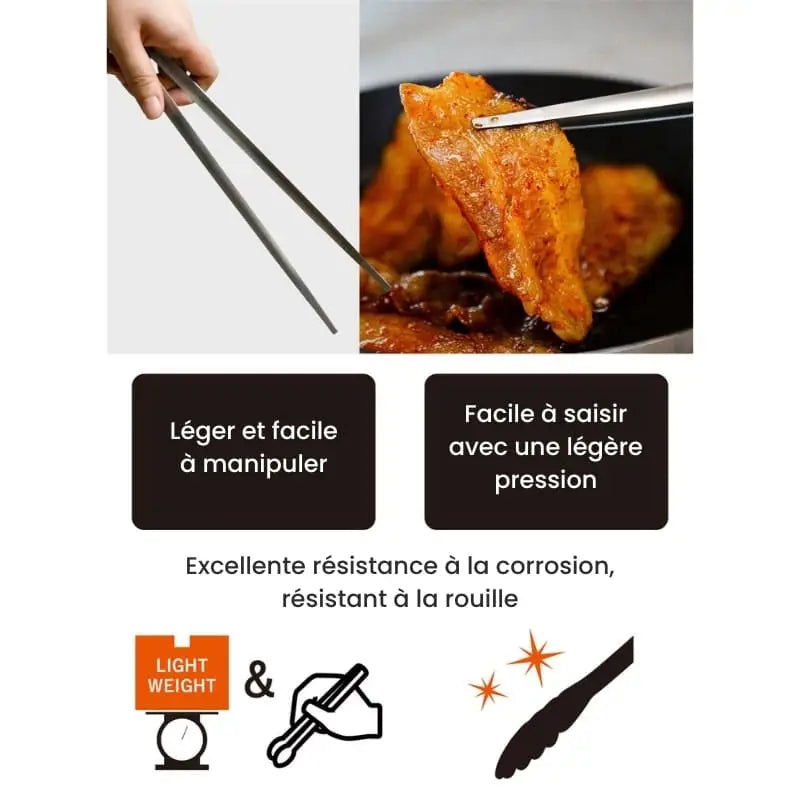 Pinze da cucina giapponesi in acciaio inox - 28 cm