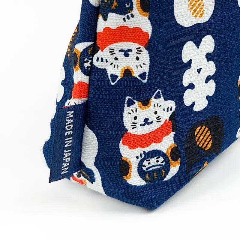 Pochette giapponese Maneki Neko Blu