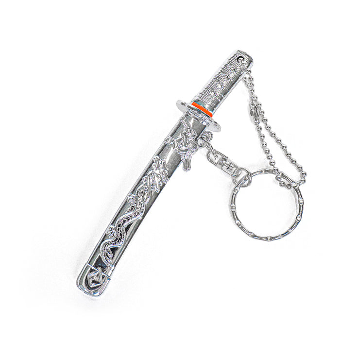 Portachiavi Mini Katana - Drago Argentato