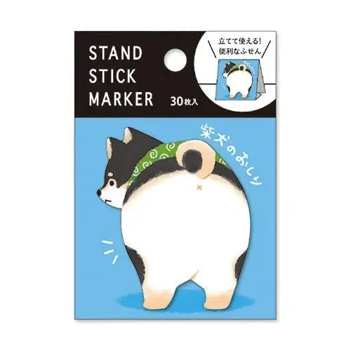 Post-it giapponese Shiba nero