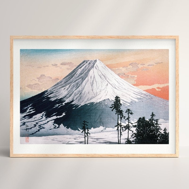 Poster con stampa del Monte Fuji - A3
