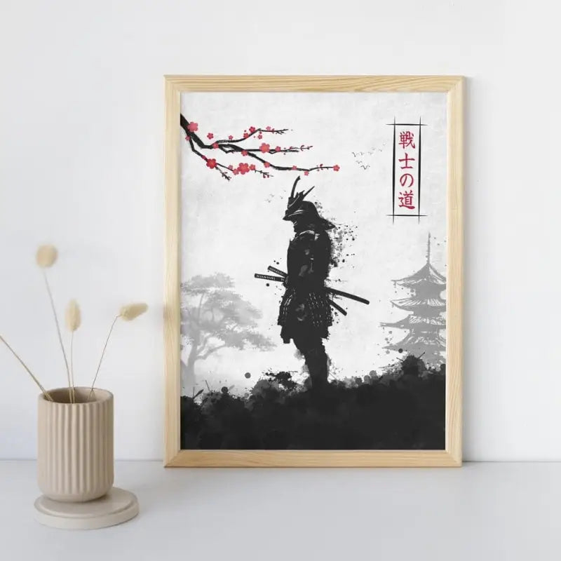 Poster del guerriero samurai giapponese - A3