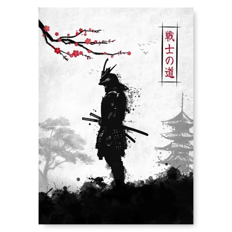 Poster del guerriero samurai giapponese - A3
