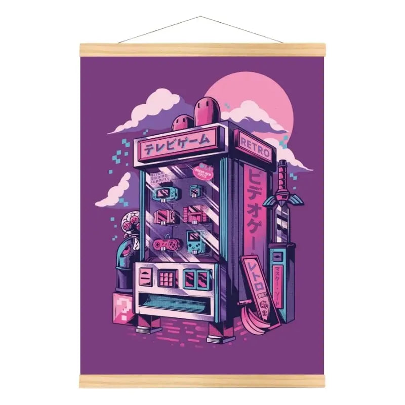 Poster di gioco retrò giapponese - A3