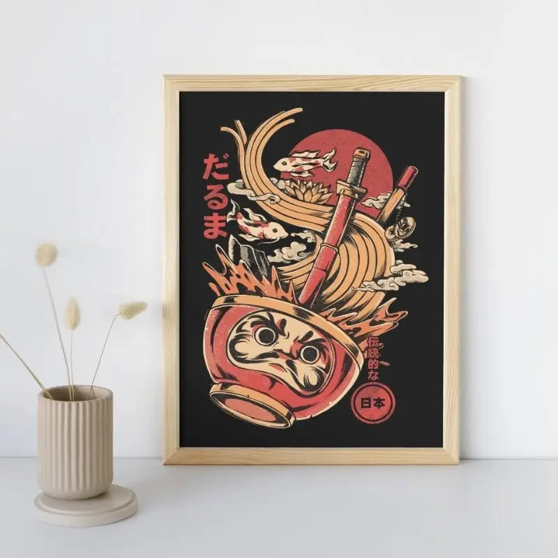 Poster giapponese Daruma Ramen - A3
