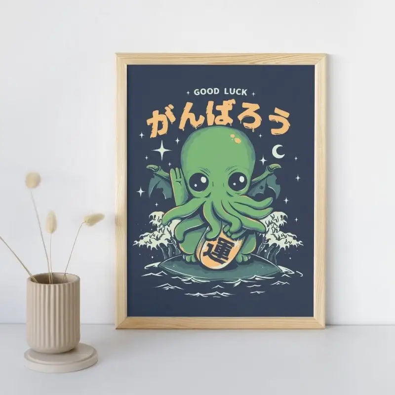 Poster giapponese di buona fortuna - A3