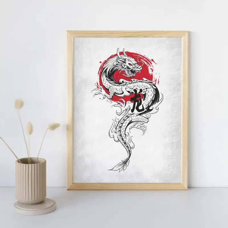 Poster giapponese Dragon & Soleil - A3