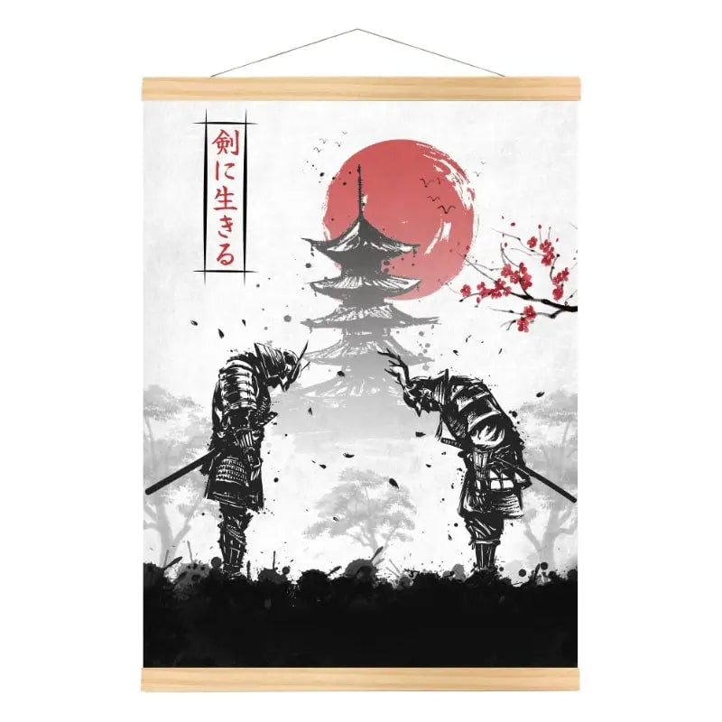 Poster Duello di samurai giapponese - A3