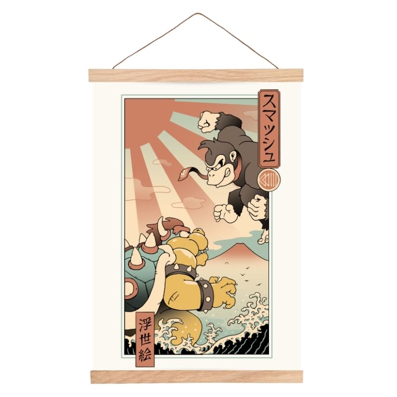 Poster giapponese Ukiyo-e Kaiju Smash - A3