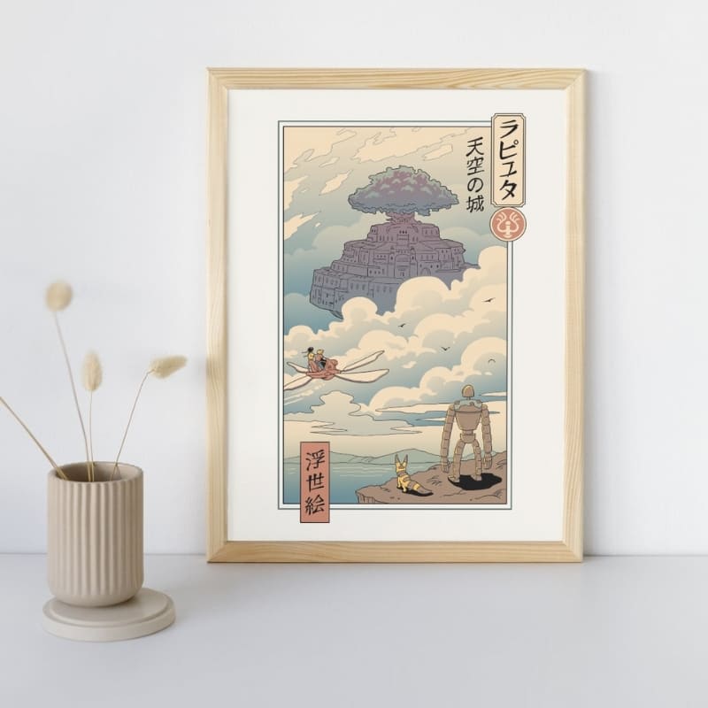 Poster giapponese Ukiyo-e Laputa - A3