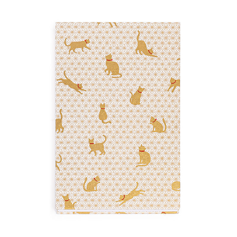 Quaderno giapponese Goshuin Mino Washi Asanoha Cat