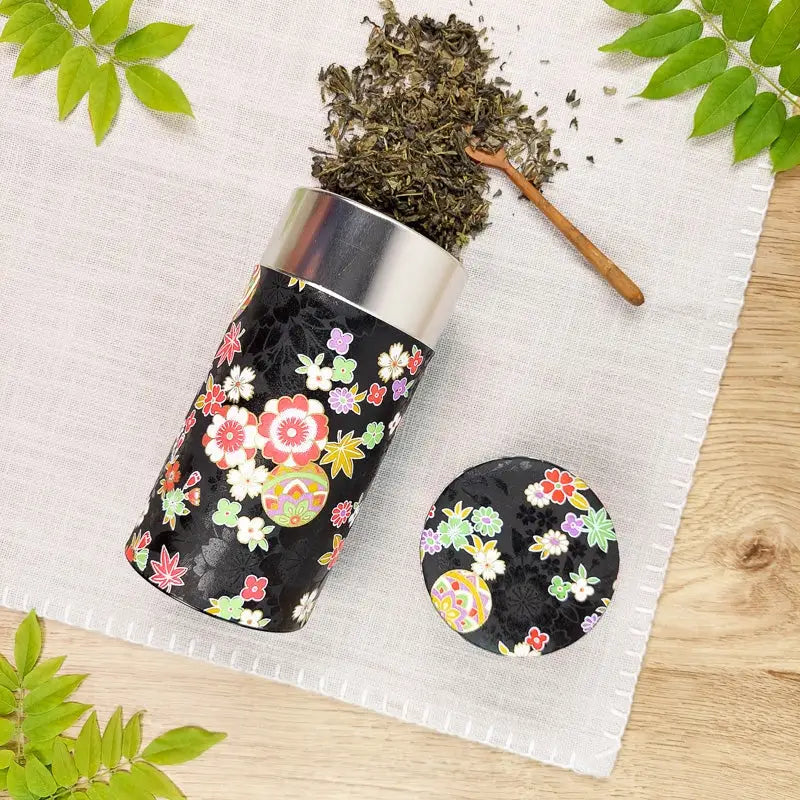 Scatola da tè in carta Washi nera