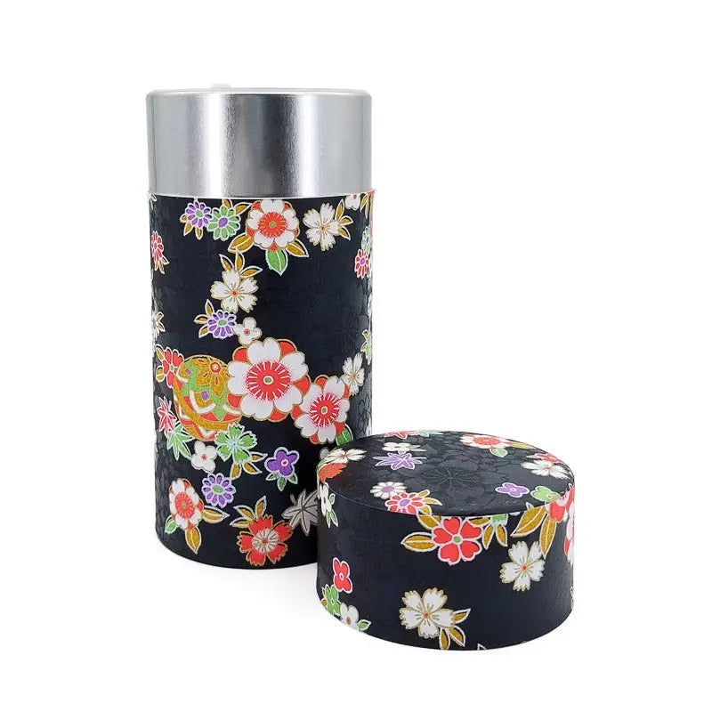 Scatola da tè in carta Washi nera