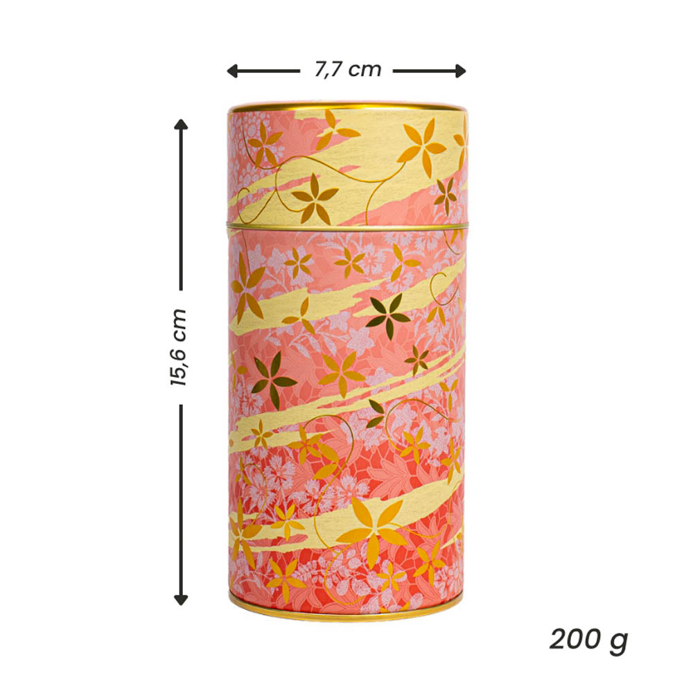 Scatola da Tè in Metallo - Floreale Rosa