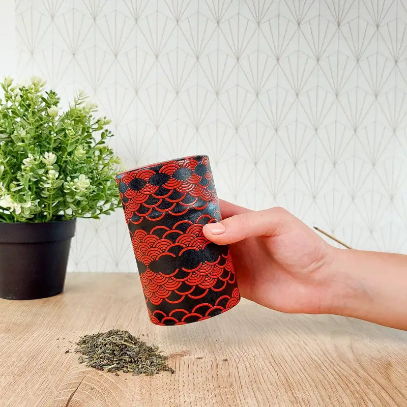 Scatola di tè sfuso Seigaiha