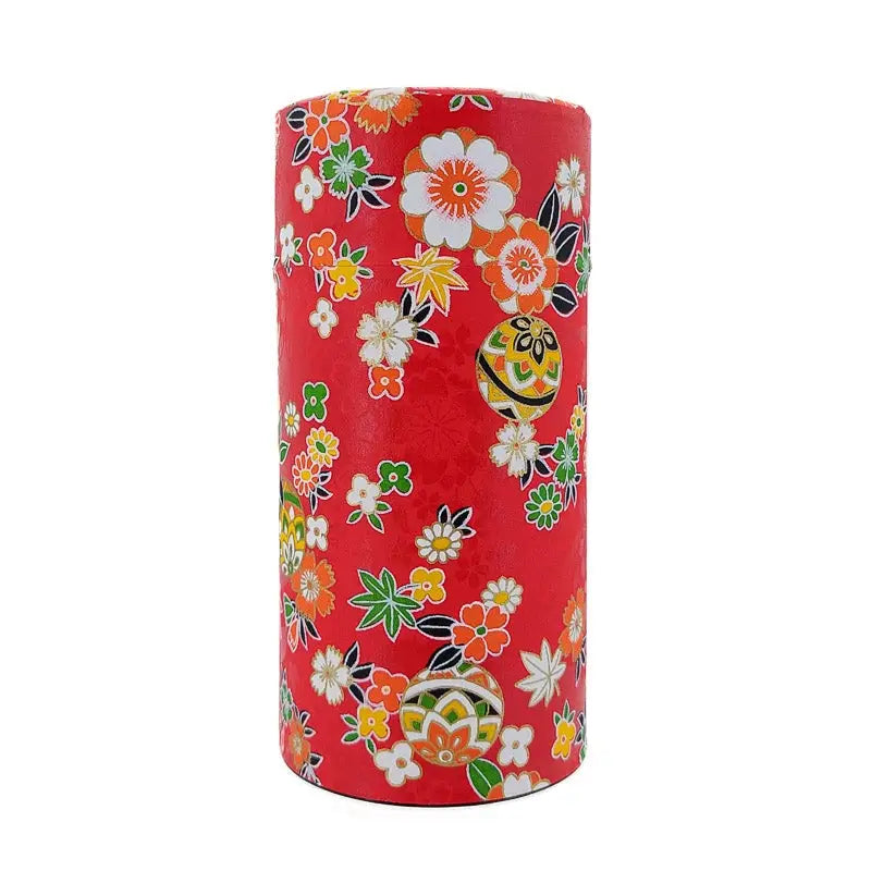 Scatola per il tè in carta Washi rossa