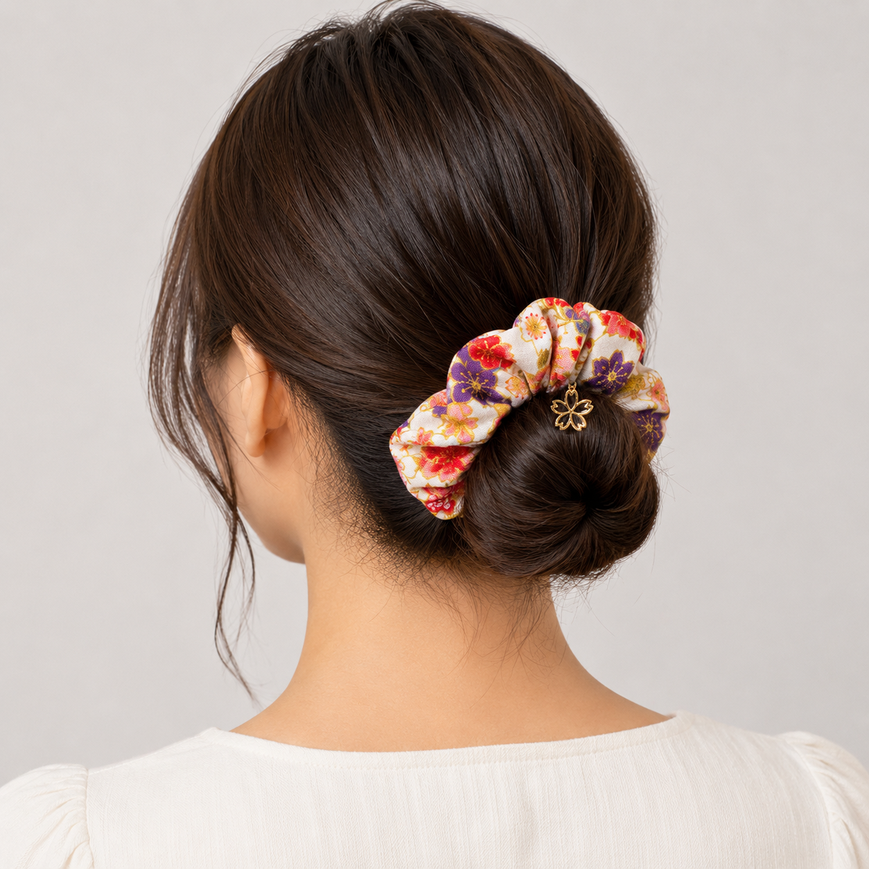 Scrunchie Giapponese Bianco