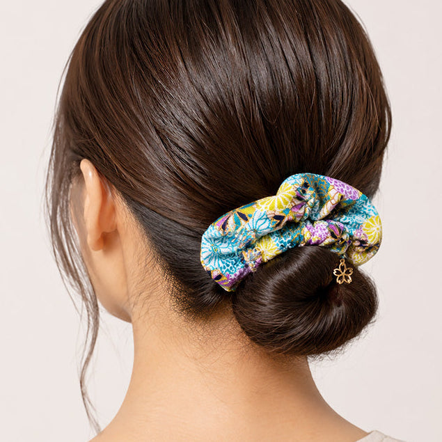 Scrunchie Giapponese - Blu