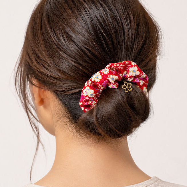Scrunchie Giapponese - Motivo Floreale