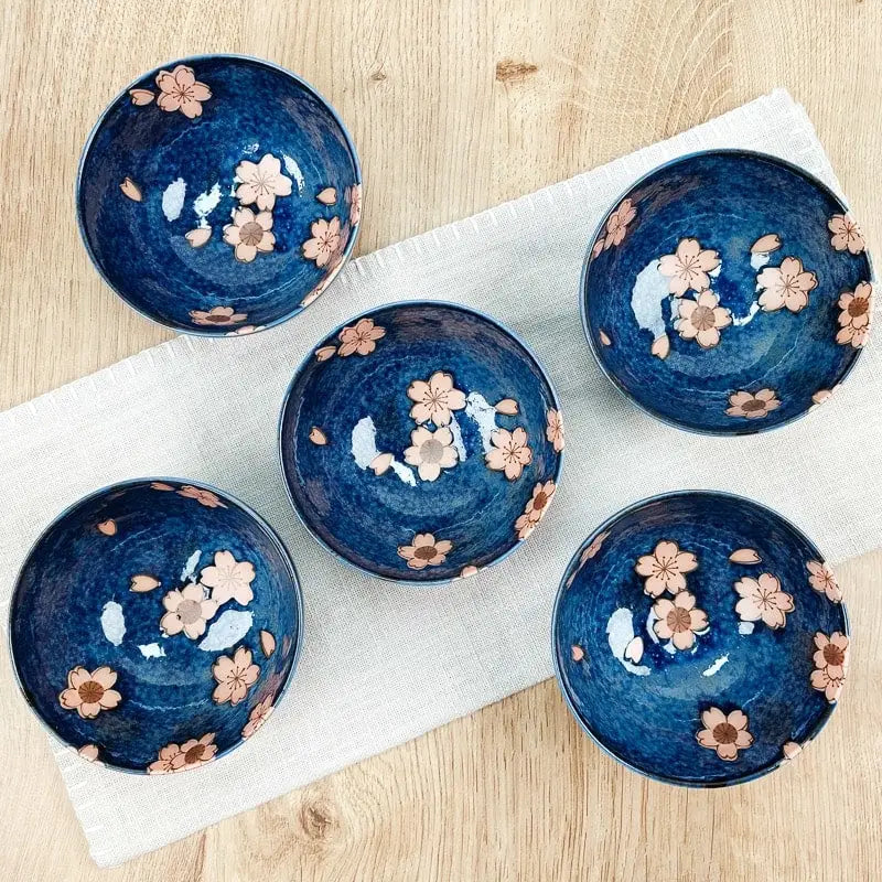 Set di 5 ciotole giapponesi Sakura